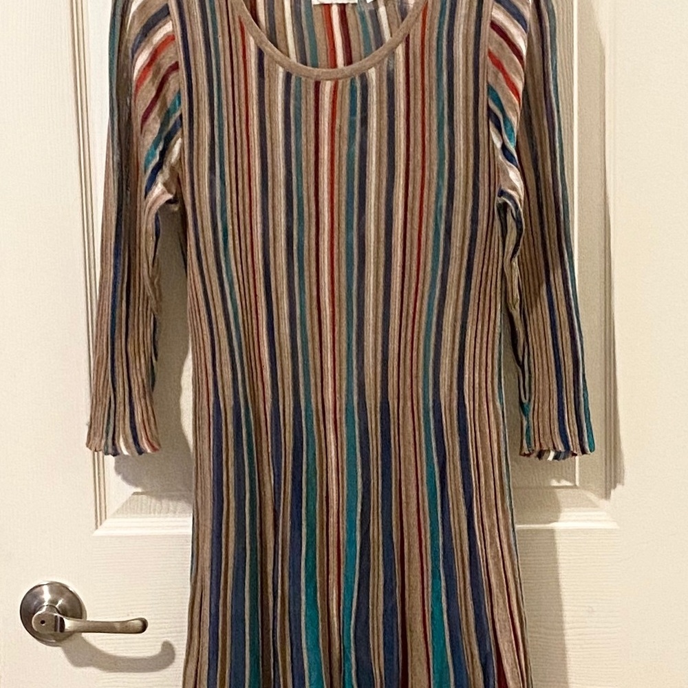 Cato Multi Color Vertical Stripe Sweater Dress - image 4